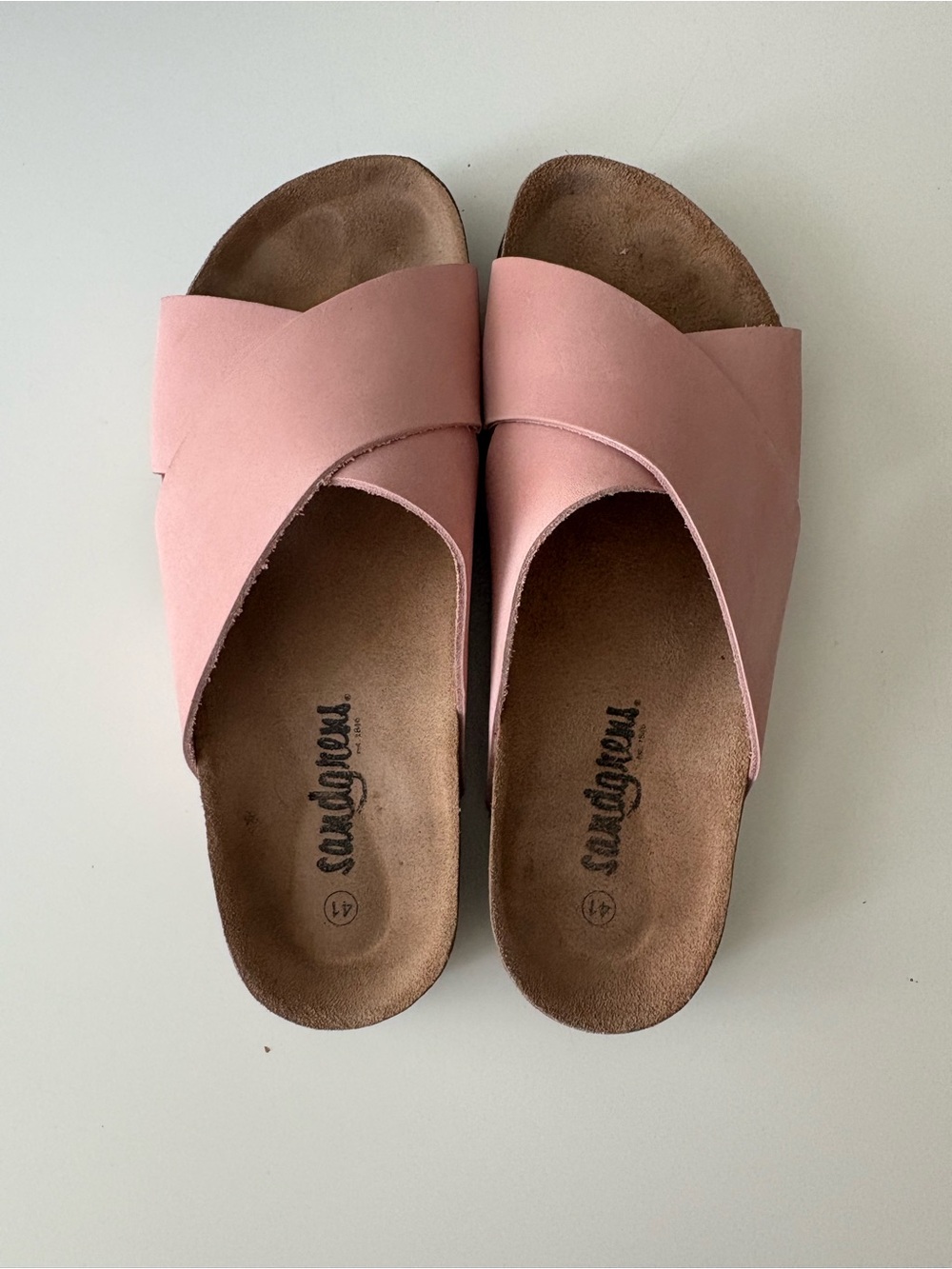 Rose Crisscross Slide Sandals